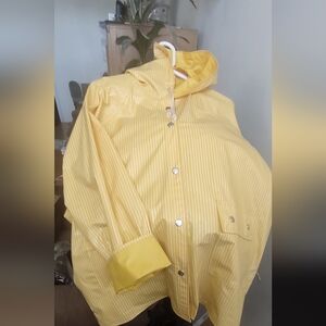Yellow Striped Raincoat